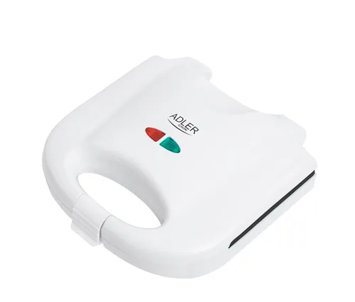 Adler Sandwichmaker Sandwichtoaster weiß 750 Watt mit Backampel AD 301