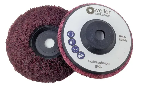 2er-Set Polierscheiben Poliervlies for use BTI/Würth/Bosch GWS 10,8-12V 76mm 