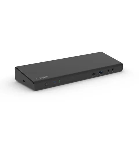 Belkin Universal-USB-C Dockingstation NC007VFBK, 150 Watt - Weiteres Notebook-Zubehör mit 3 HDMI & 2 DisplayPort-Anschlüssen für 4K UHD, 85 W Ladeleistung und 6 USB-Anschlüssen für optimale Konnektivität.