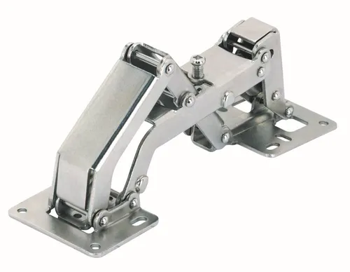 Hettich Weitwinkel-Aufschraubscharnier aus Stahl, vernickelt - Hochwertiges Scharnier aus vernickeltem Stahl, ideal für Möbel mit breiten Öffnungen, sorgt für langlebige Funktionalität und elegantes Design.