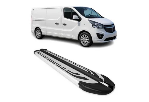 OMAC Kfz-Schmutzfänger Seitenbretter für Opel Vivaro 2014-2024 L2 - Hochwertige Aluminium Trittbretter für Opel Vivaro L2, rutschfest und robust. Schützen Sie Ihre Karosserie und erleichtern Sie den Ein- und Ausstieg für alle Passagiere.