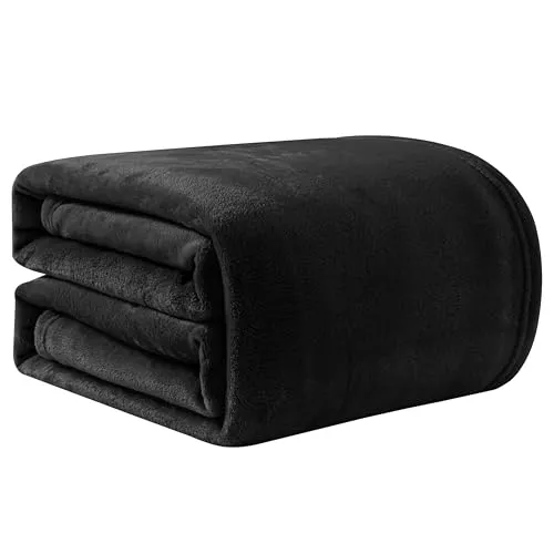 Good Nite Kuscheldecke Flauschig, Decke Tagesdecken Sofadecke XL Wohndecke Fleecedecke 150x200cm Schwarz Soft Warme Decken, Fluffy Blanket