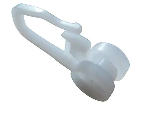 rewagi Gardinenröllchen 9mm - Gardinengleiter, Faltenlegehaken, Überklipahaken - 25, 50, 100, 200, 500, 1000 Stück (25 Stück)