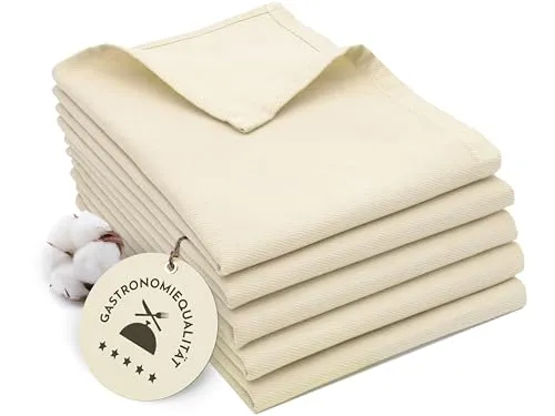 ZOLLNER 5er Set Geschirrtücher Baumwolle in 50x70 cm in beige von Zollner