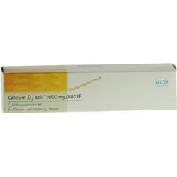 Calcium D3 acis 1000 mg/880 I.e. Brausetabletten 20 St