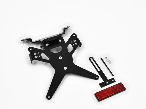 ZIEGER Kennzeichenhalter X-Line für Kawasaki ER-6 n/f BJ 2009-11 - Motorradzubehör, robuster und eleganter Kennzeichenhalter in Schwarz, inklusive Montagematerial für eine einfache Installation.