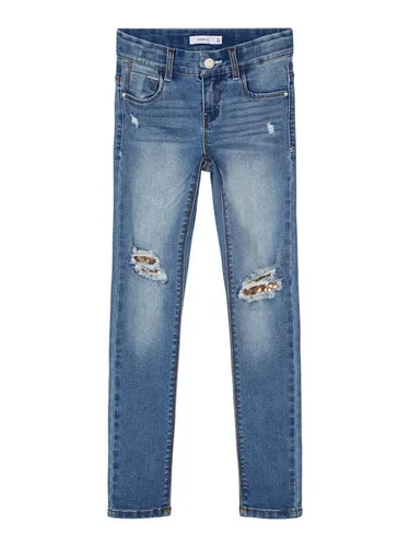 Name It Skinny-fit-Jeans Mädchen mit Pailletten in Unifarbe