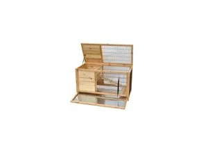 Hamsterkäfig 100x50x62 cm - Natur Holz - Käfige für Hamster und Meerschweinchen, mit ausziehbarer Schublade für einfache Reinigung und großzügigem Platzangebot.