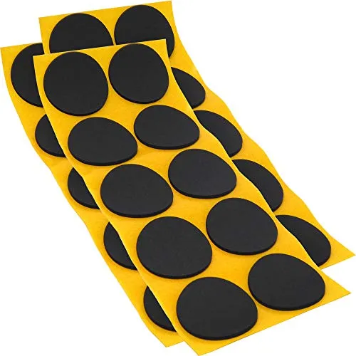 Adsamm® / 30 x Selbstklebende Antirutsch Pads aus EPDM Zellkautschuk/ø 45 mm/Schwarz/Rund / 2.5 mm Starke Anti-Rutsch-Gleiter