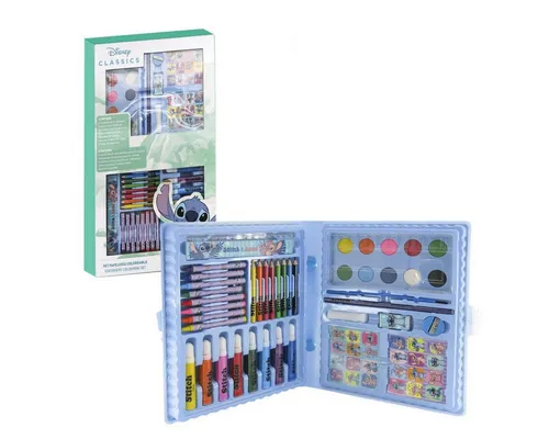 Cerda Buntstift Disney Stitch Schreibwaren-Set Ausmalbares Kreativset für Kinder, (Schreibwarenset, Kreativset für Kinder), Kompaktes Kreativset