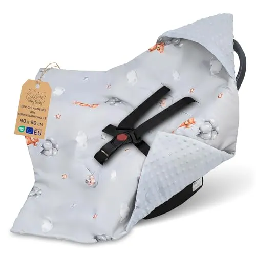 Einschlagdecke Babyschale 90x90 cm von Totsy Baby