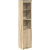vidaXL Highboard Sonoma-Eiche 37,5x35x180 cm - Hochschrank aus langlebigem Holzwerkstoff, bietet reichlich Stauraum und kann flexibel montiert werden – ideal für Wohnzimmer, Küche oder Flur.