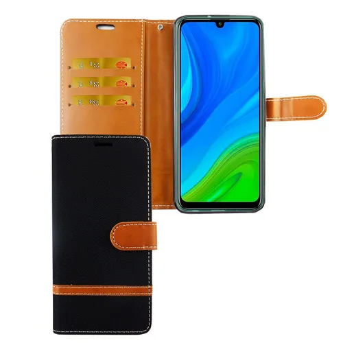 Handyhülle Schutz Case für Huawei P smart 2020 Cover Tasche Wallet Etui Bumper