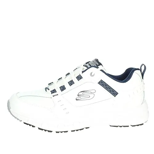 Skechers Oak Canyon Redwick Herren Trainer - Herren-Sneaker aus glattem Leder mit synthetischem Textil und navyfarbener Zierleiste, ideal für stilvolle Freizeitaktivitäten.