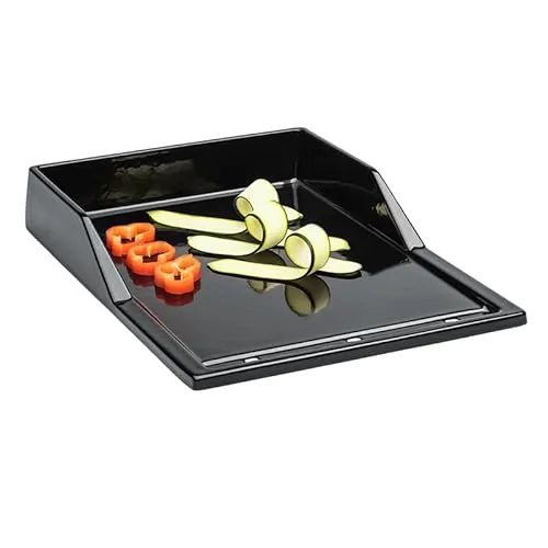 CHEF CUISINE Gusseiserne Plancha – Grillplatte 25x35 mit Antihaftbeschichtung - Grillplatte aus Gusseisen (25x35 cm) mit optimaler Hitzeverteilung und integrierter Fettrinne für fettfreies Grillvergnügen. Ideal für Gemüse, Fisch und Fleisch!