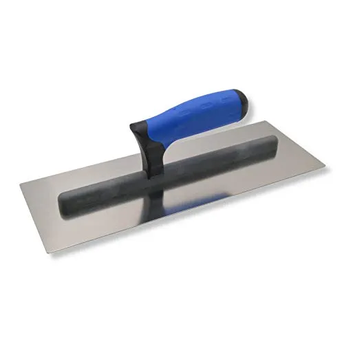 DEWEPRO Glättekelle XXL 350x130mm - Ergonomischer 2-K-Griff - Glättkellen für professionelle Putzarbeiten. Extra langes, glattes Edelstahlblatt sorgt für gleichmäßiges Auftragen und perfekte Ergebnisse.