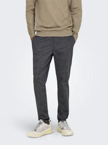 ONLY & SONS Chinoshorts ONSMARK SLIM CHECK 020933 PANT braun 29 - Wanderhosen in slim fit mit elastischem Material, ideal für aktive Freizeit und Komfort bei warmem Wetter.