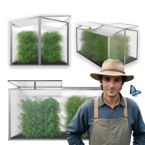 GARMIO® Gewächshaus Protea Klein - Mini-Gewächshaus für Garten, ideal für den frühen Anbau und schützt Ihre Pflanzen mit einem innovativen Hakensystem gegen Wind und Wetter.