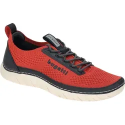 Bugatti Herren-Schnürhalbschuh Compton Rot-Blau - Businessschuhe mit Memory Foam für optimalen Tragekomfort, flexible Laufsohle und sportlichem Look – ideal für den Alltag.