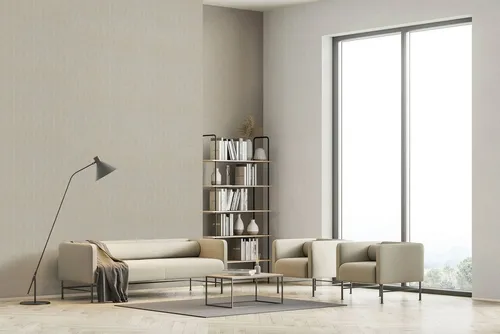 Marburg Vliestapete Nadelstreifen Beige Grau Glitzer 34406