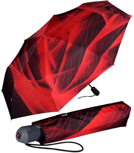 Knirps Damen Taschenschirm E.200 Duomatic Spheres - rubin in rot von Knirps