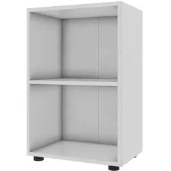 Mid.you Regal Weiß - 49x74x32 cm, Holzwerkstoff - Büroschränke mit 1 Fach, stehend und in verschiedenen Größen und Holzdekoren erhältlich, ideal für ein modernes Wohnzimmer.