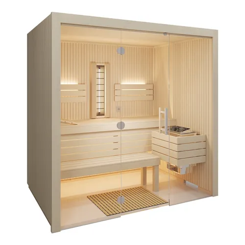 Infraworld Gracil Complete Multifunktionssauna 210x - Multifunktionssauna mit Infrarotstrahler, bietet entspannende Wärme und ist ideal für Wellness zu Hause.