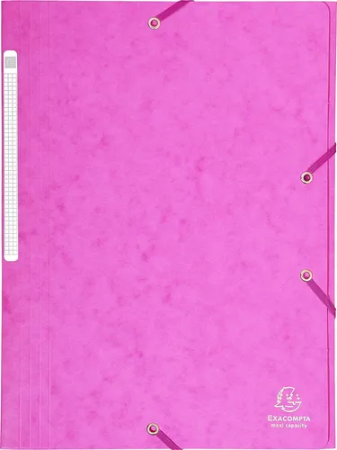 EXACOMPTA Eckspannermappe DIN A4 Karton rosa