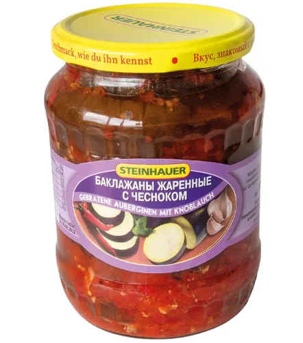 Gebratene Auberginen mit Knoblauch 640g Баклажаны жареные с чесноком