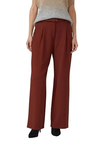 s.Oliver Twill-Hose mit Gürtel und High Rise von s.Oliver