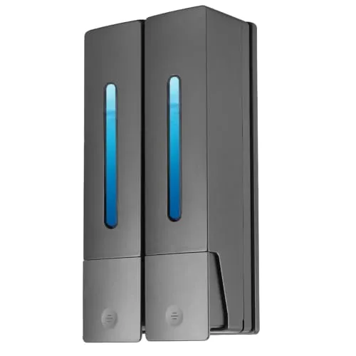 Seifenspender Wandbefestigung, Yuirshion 2x400ml Wall Soap Dispenser ohne Bohren, Spülmittelspender Waschbecken Badezimmer Duschgel Spender, Shampoo Lotion für Küche und Badezimmer