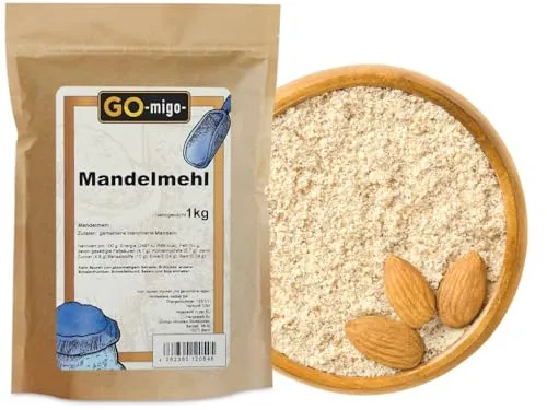 1kg Mandelmehl weißes fein gemahlen Premium Qualität