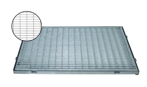 ACO Severin Ahlmann GmbH & Co. KG Fußmatte Schuhabstreifer Gitterrost MW 30/10mm mit Zarge, rechteckig, Höhe: 23 mm, 1000x250mm, robust, begehbar und befahrbar