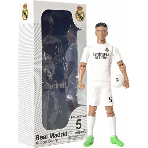 Real Madrid Bellingham Actionfigur 20cm - Bewegliche Actionfigur von Jude Bellingham, 20 cm groß. Ideal für Fans und Sammler, um die Leidenschaft für Real Madrid zum Leben zu erwecken.