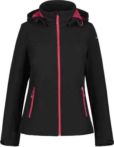 Icepeak Brenham Schwarz 36 - Funktionsjacke - Wasserabweisende Softshell Jacke mit optimaler Bewegungsfreiheit, ideal für Outdoor-Aktivitäten.
