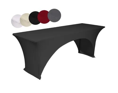 TexDeko Bierzeltgarnitur-Hussen Stretch Biertischhusse (nur Tisch) mit verstärkten Fußtaschen, strapazierfähig, waschbar & pflegeleicht