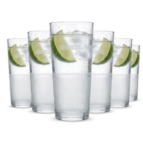 Absolut Vodka Frozen Glas Gläser-Set - 6x Longdrink Gläser
