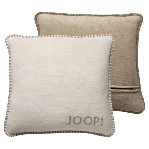 Joop! Kissenhülle Uni Doubleface Natur-Sand in beige von JOOP! Living