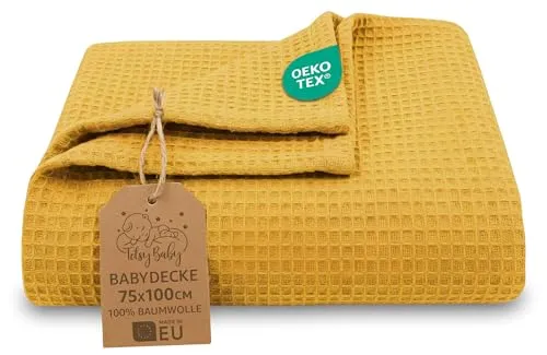 Waffeldecke Baby Ganzjahresdecke Babydecke 75x100 cm
