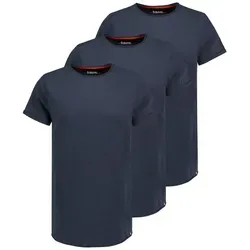 SUBLEVEL T-Shirt Kurzarm Rundhals 3er Pack (3-tlg) 3er Pack Basic T-Shirt blau|schwarz XL