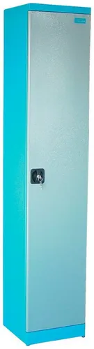 Güde Werkzeugschrank Typ A 40677 - Werkzeugschrank aus Metall mit 4 höhenverstellbaren Böden, abschließbar und ideal für Werkstätten oder Garagen. Stabile Konstruktion in blau/grau.