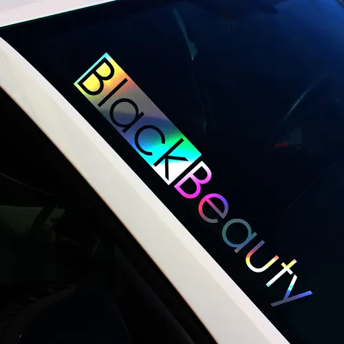 Produktbild Frontscheibenaufkleber Black B Hologramm Sticker Tuning Auto Oilslick FS118