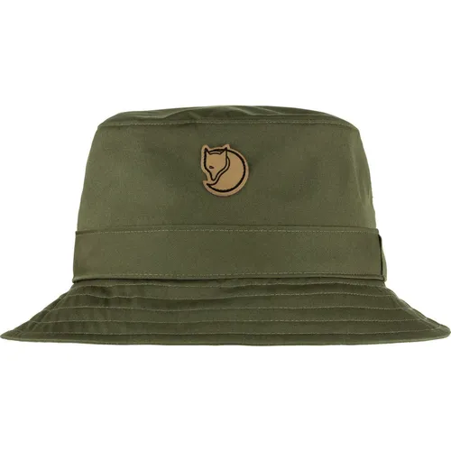 Fjällräven Kiruna Hut Gr S Oliv - Winddichter Hut für Trekking und Reisen, ideal für Outdoor-Abenteuer. Hergestellt aus 65% Polyester und 35% Baumwolle, bietet er optimalen Schutz bei wechselhaftem Wetter.