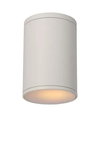 LUCIDE TUBIX Deckenstrahler - IP54, Ø 10,8 cm, 1xE27 - Deckenspots für Innen und Außen, aus robustem Aluminium, ideal für LED-Lichtquellen und dimmbar für individuelle Lichtstimmungen.