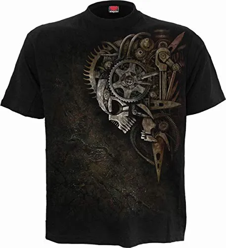 Spiral Diesel Punk Männer T-Shirt schwarz XL 100% Baumwolle Gothic, Horror, Rockwear, Steampunk