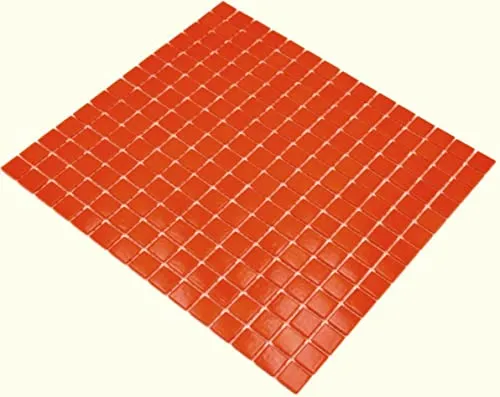 Mosaik hell rot Glasmosaik Mosaikfliese Fliesen Glas glänzend Quadrat Wand Boden Küche Bad Dusche