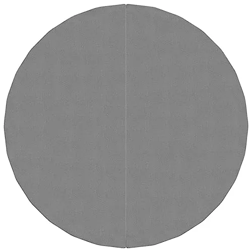 vidaXL Pool Bodentuch, Pool Bodenmatte Bodenplane, Poolunterlage Bodenschutz, Unterlegmatte für Pool Schwimmbecken, Hellgrau Polyester Geotextil
