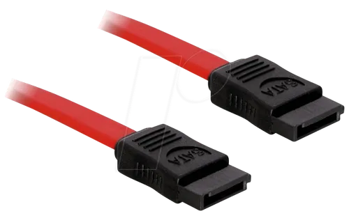 DELOCK 84247 - Kabel SATA 30cm rot ge/ge