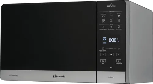 BAUKNECHT MW 49 SL Mikrowelle - Mikrowelle mit 800 Watt, Grill- und Heißluftfunktion, ideal für schnelle und knusprige Gerichte dank DualCrisp & CrispFry, inklusive Dampfgarfunktion für gesunde Zubereitung.