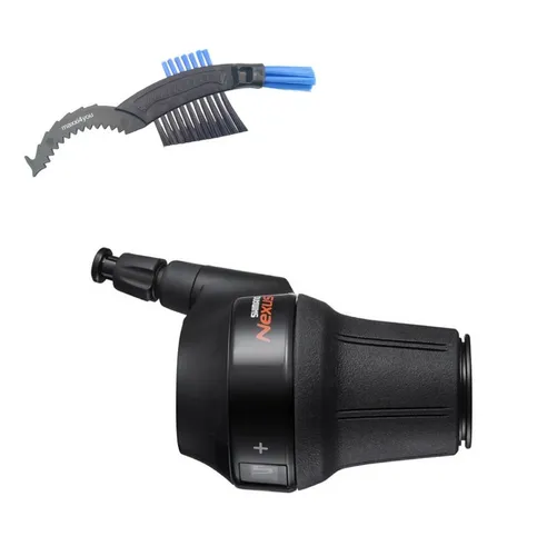 maxxi4you Schalthebel Shimano Nexus SL-C7000 Drehgriffschalter schwarz inkl. Kettenbürste